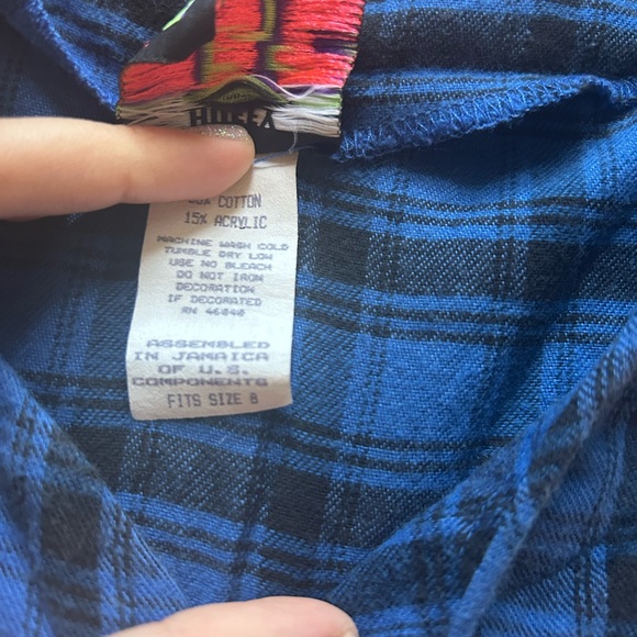 HUF Blue and Black Plaid Shirt - Picture 3 of 5